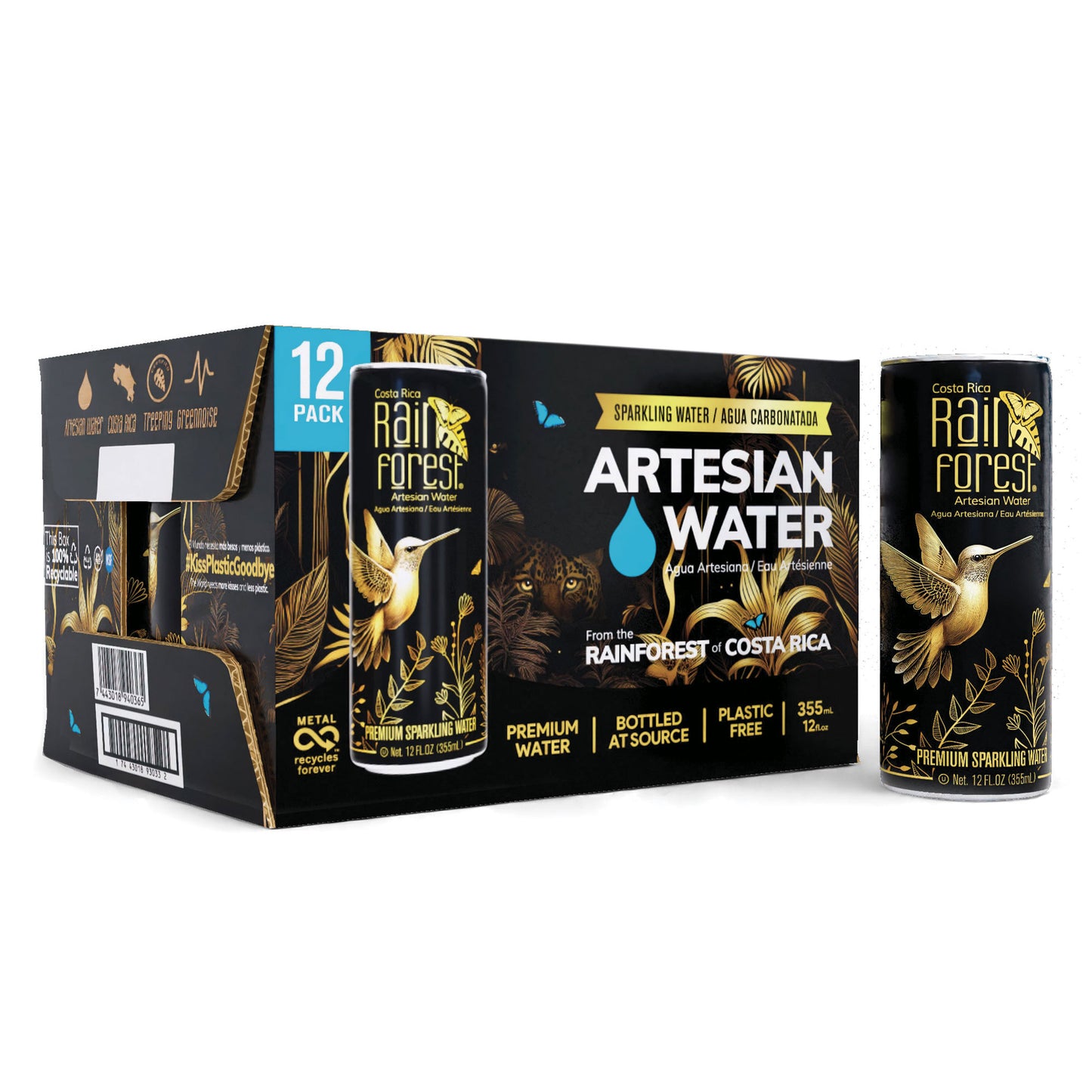 RainForest Artesian Water Sparkling Water 355mL