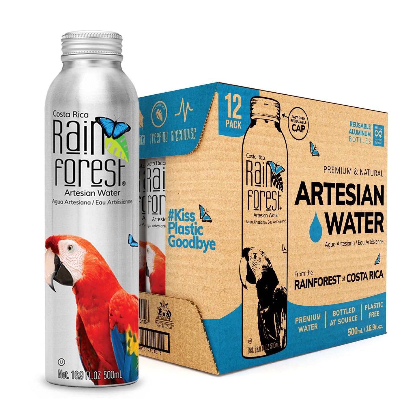 RainForest Artesian Water Reusable Water Bottle 500mL